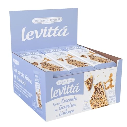 Levittá Gergelim E Linhaça Banana Brasil Caixa Com 24 Unidades De 10g