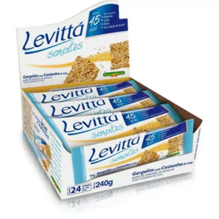 Barra De Cereal Levittá Sementes Gergelim E Castanha De Caju