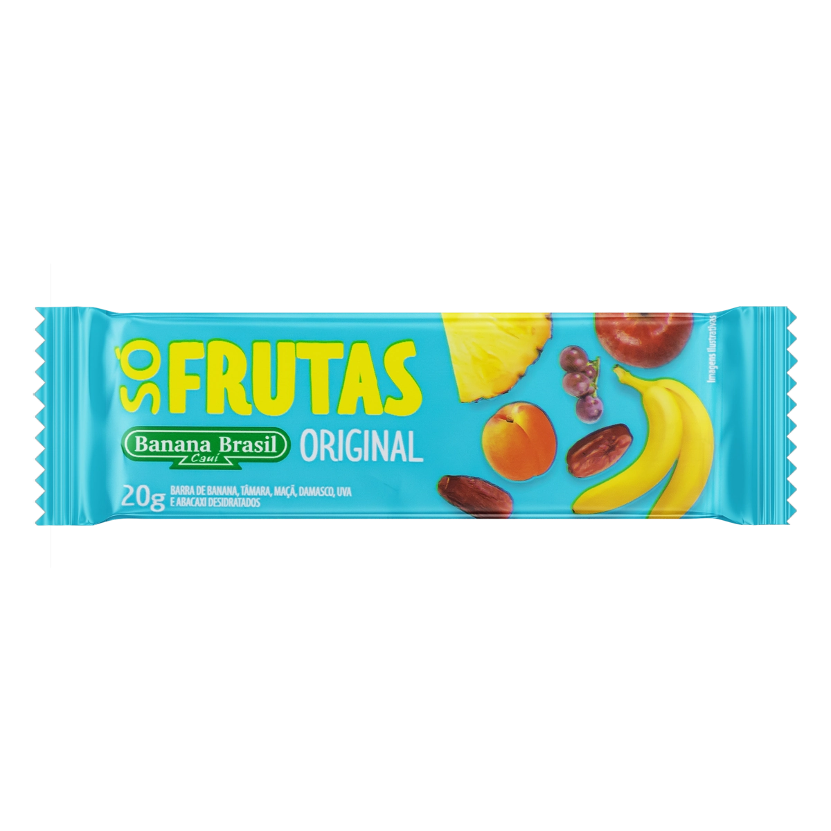 Barra De Frutas Original Banana Brasil Só Frutas Pacote 20g