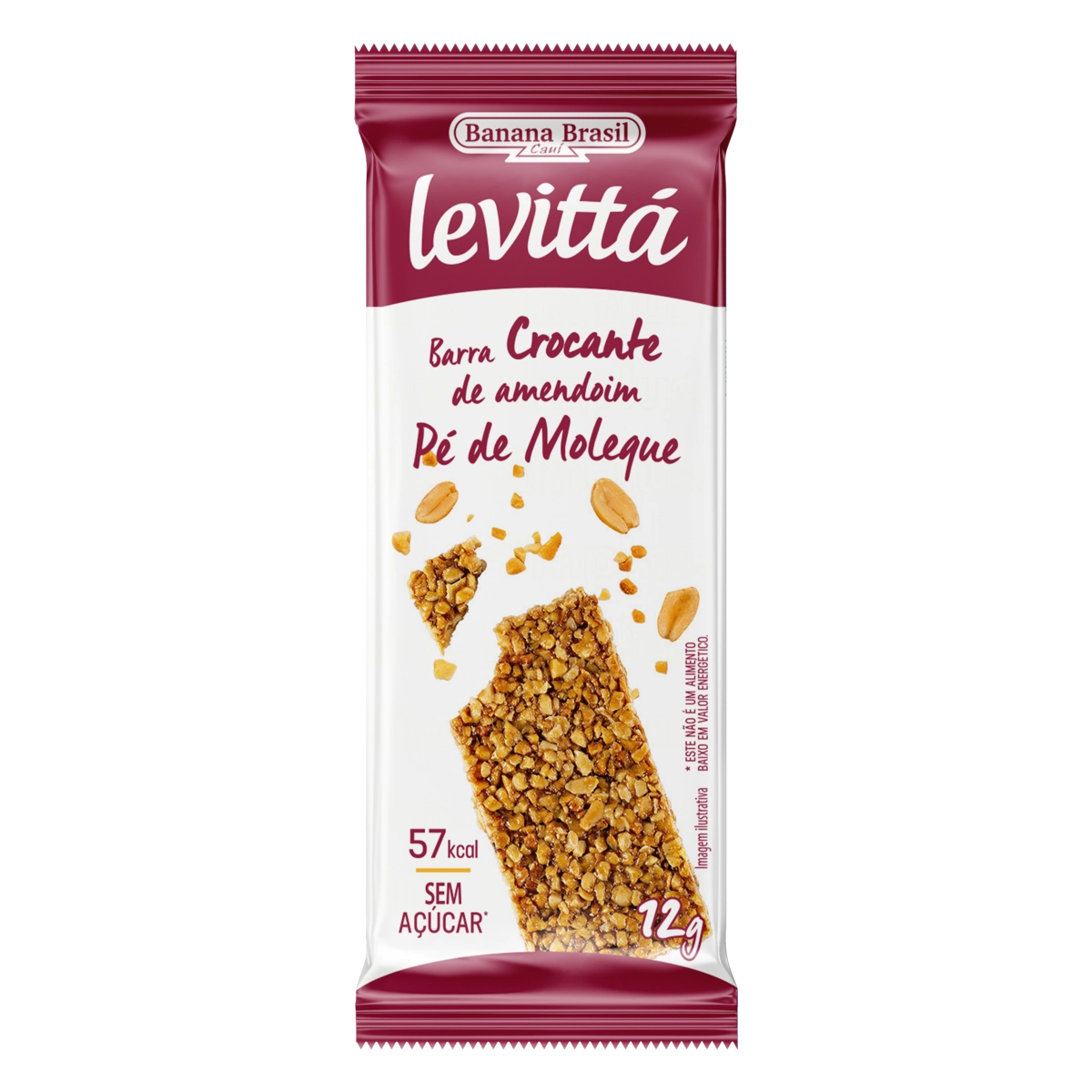 Pé De Moleque Zero Açúcar Levittá Pacote 12g