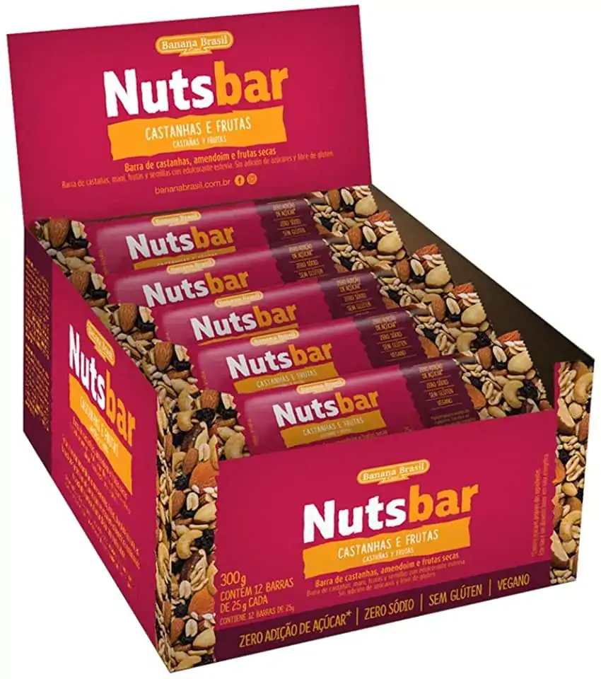 Barra Cereal Nuts Bar Castanha/frutas