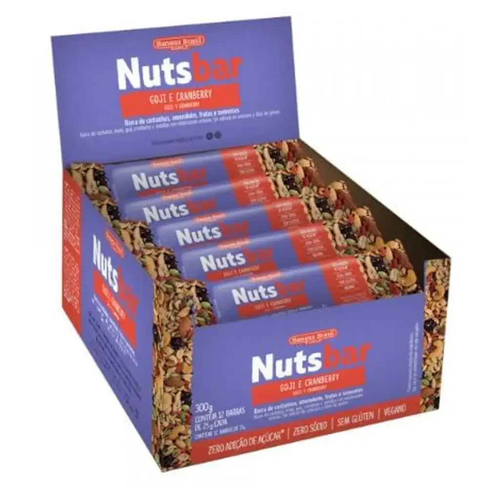 Barra de Castanhas e Sementes Nuts-Bar Goji e Cranberry 25 g