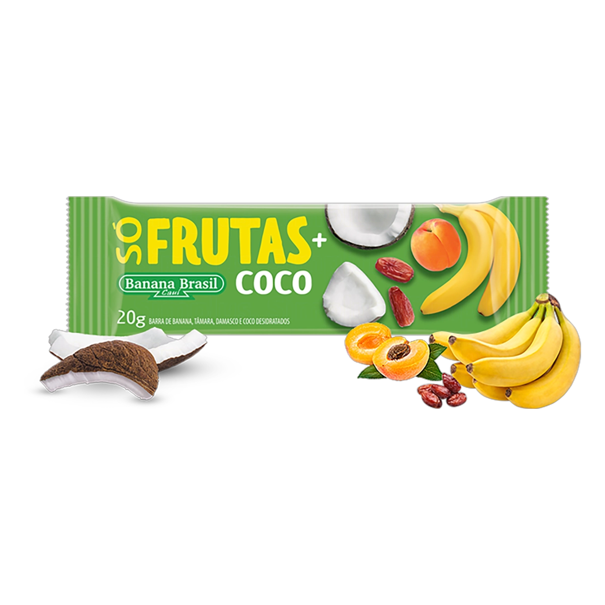 Barra De Frutas Coco Banana Brasil Só Frutas Pacote 20g
