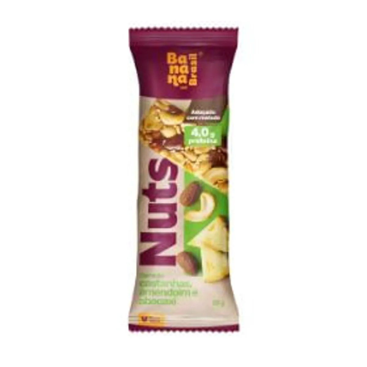 Barra De Nuts Castanhas, Amendoim E Abacaxi Banana Brasil Pacote 25g