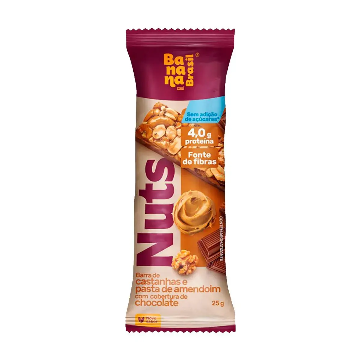 Barra Nuts Banana Brasil 50g Cast Pasta Amen