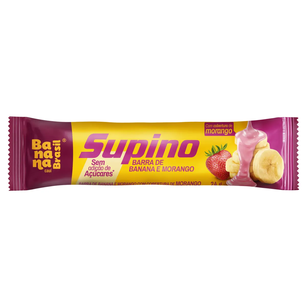 Barra Frutas Supino Zero Banana Brasil 72g Banana/morango