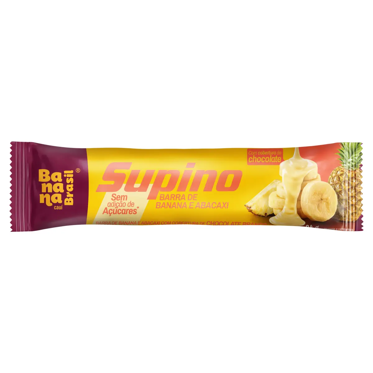 Barra Frutas Supino Zero Banana Brasil 72g Banana/abacaxi