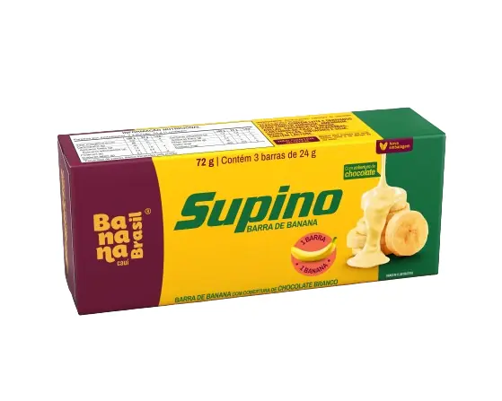 Barra Frutas Bananas Brasil Supino Original Choc Brc C/3un 72g