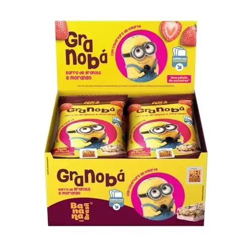 Barra Granola Granoba Banana Brasil 20g Morango