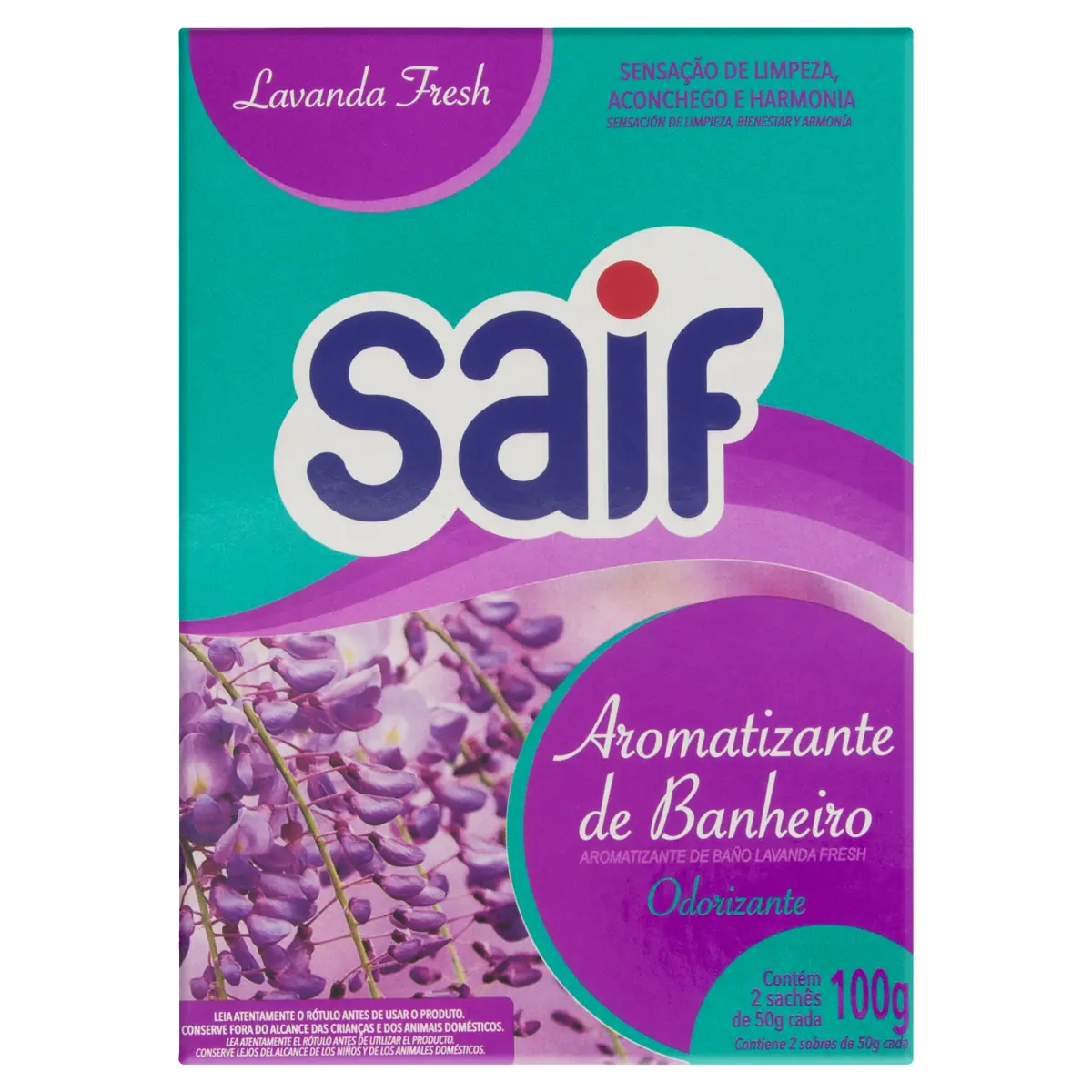 Aromatizante De Banheiro Lavanda Fresh Saif Caixa 100g 2 Unidades