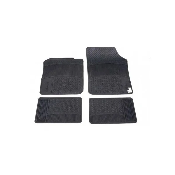 Jogo de Tapete RENAULT KWID Borracha Modelo Interlagos Preto 4 Peças - UNICOL 8210181