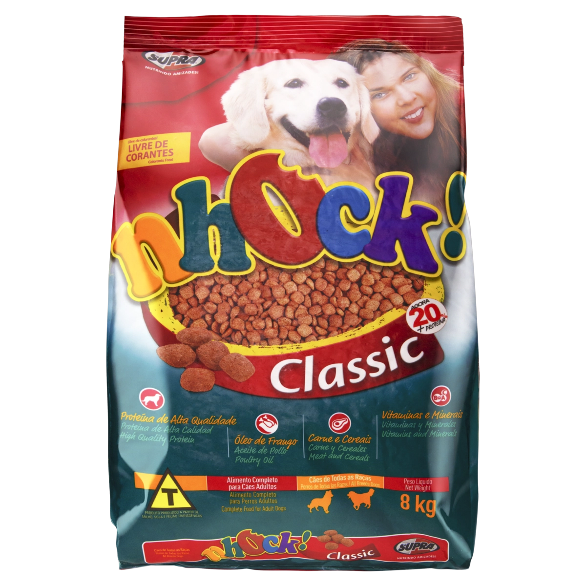 Alimento Para Cães Adultos Nhock Classic Pacote 8kg
