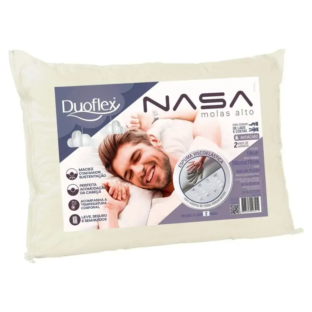 Viscoelástico Duoflex Nasa Molas 50 X 70 Cm