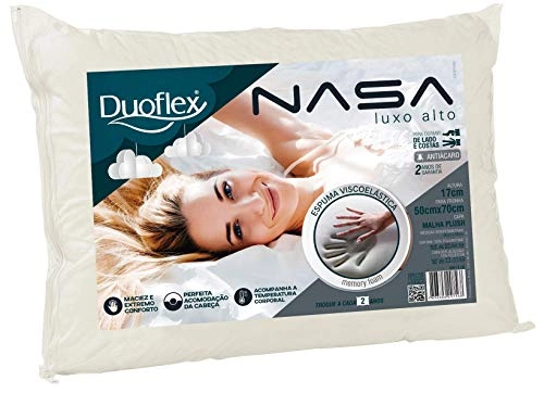 Travesseiro Nasa Luxo Viscoelástico Duoflex 50 X 70 Cm