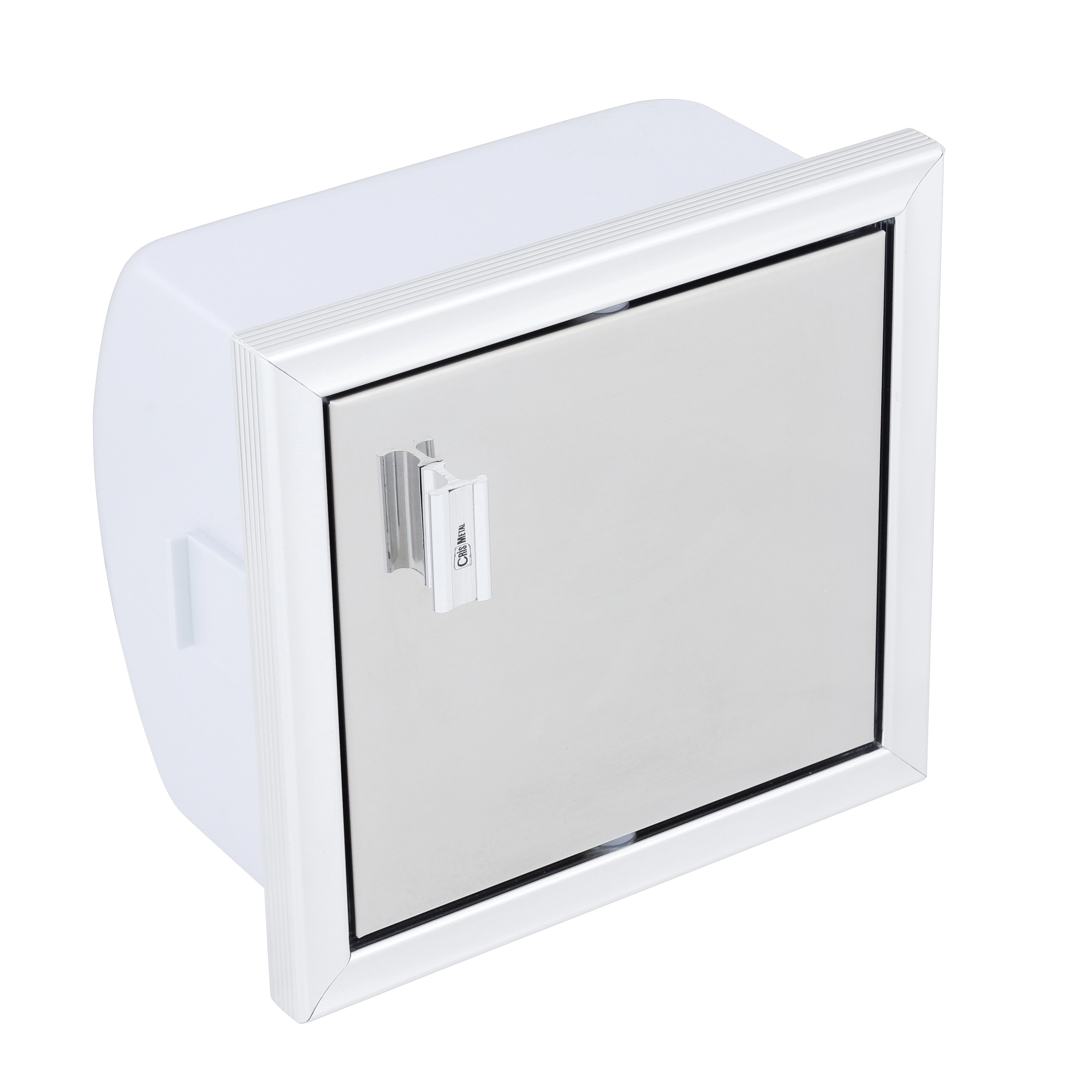 Saboneteira Parede Plástico e Metal Quadrada Cris-Square Cris Metal