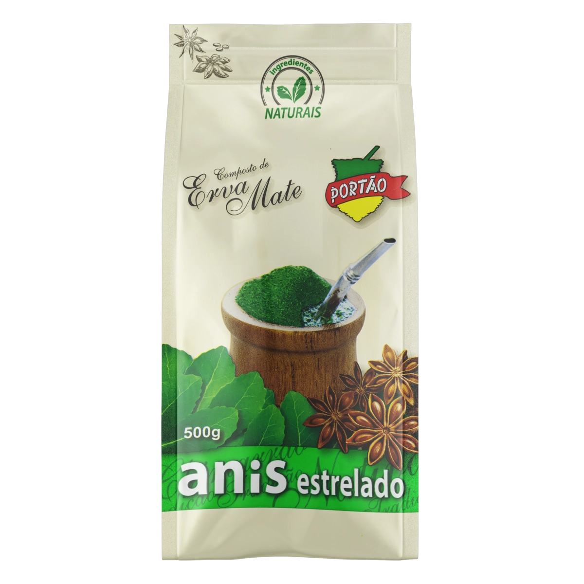 Composto De Erva Mate Anis Estrelado Portão Pacote 500g