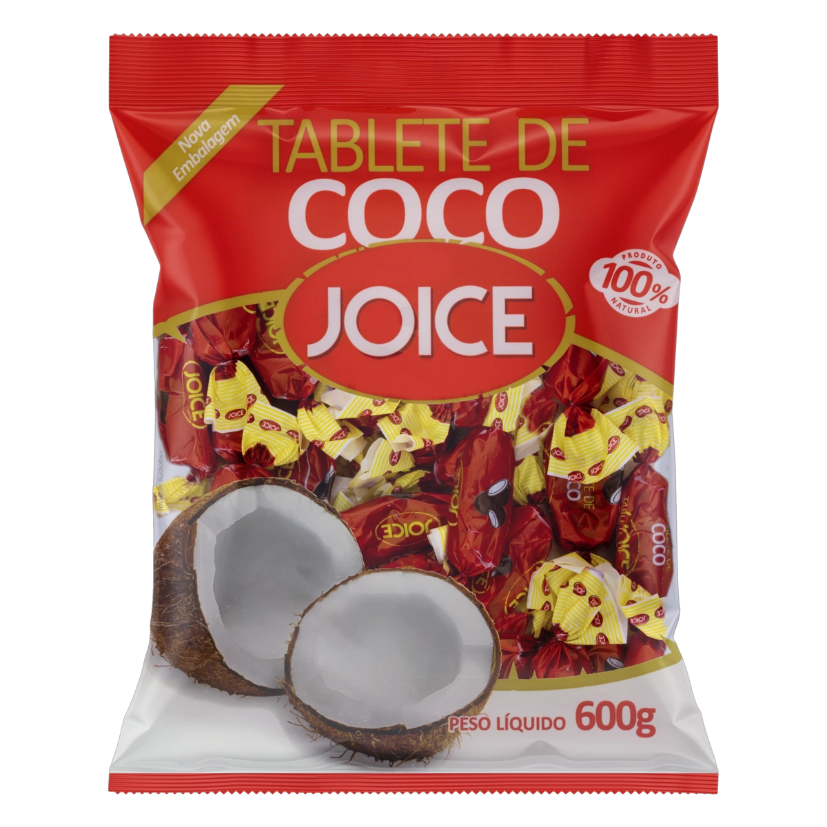 Tablete De Coco Joice Pacote 600g