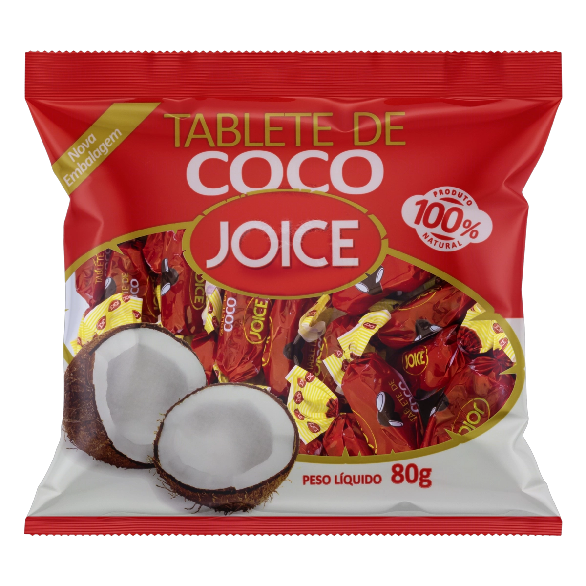 Tablete De Coco Joice Pacote 80g