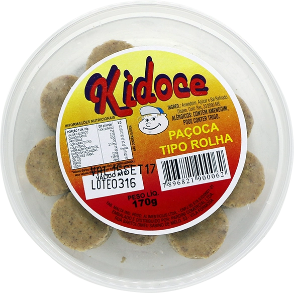 Pacoca Rolha Kidoce