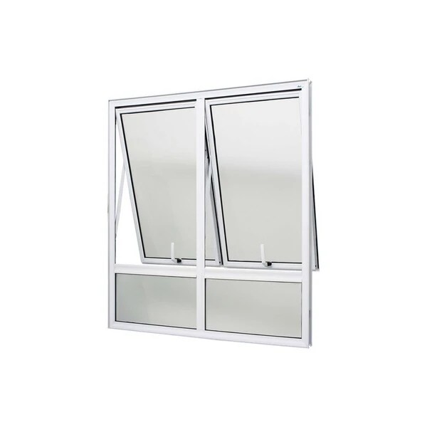 Janela Maxim-ar Alumínio Branco 100x120x5,3cm Com Fixo Inferior Sem Grade Jap Perfecta Max