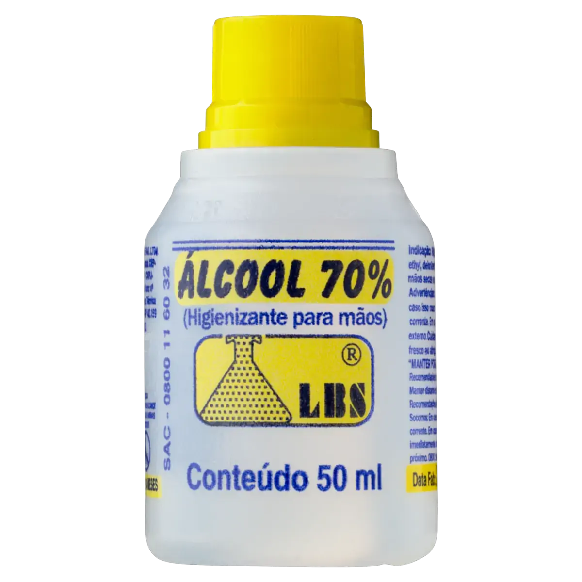 álcool Líquido 70 Inpm Lbs Frasco 50ml