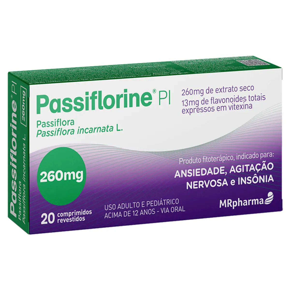 Fitoterápico Passiflorine Pi 260mg + 13mg 20 Comprimidos Revestidos