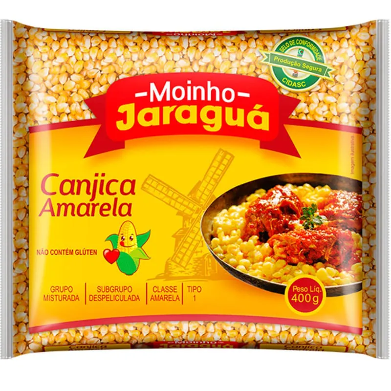 Canjica de Milho Amarela Moinho Jaraguá Pacote 400g