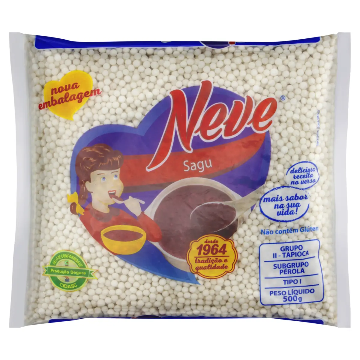 Sagu Tipo 1 Neve Pacote 500g