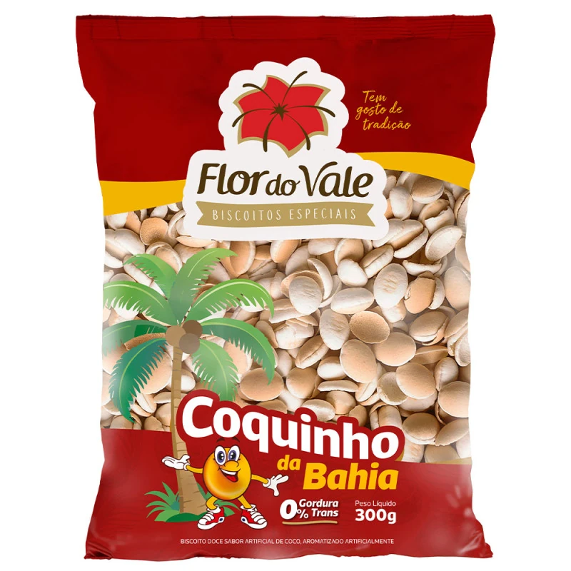 Bisc Flor Do Vale Coquinho Da Bahia 300gr