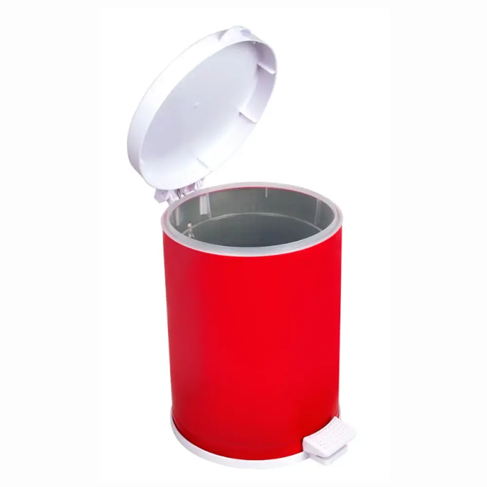 Lixeira Viel 4,5l Pedal Cesto Vermelha