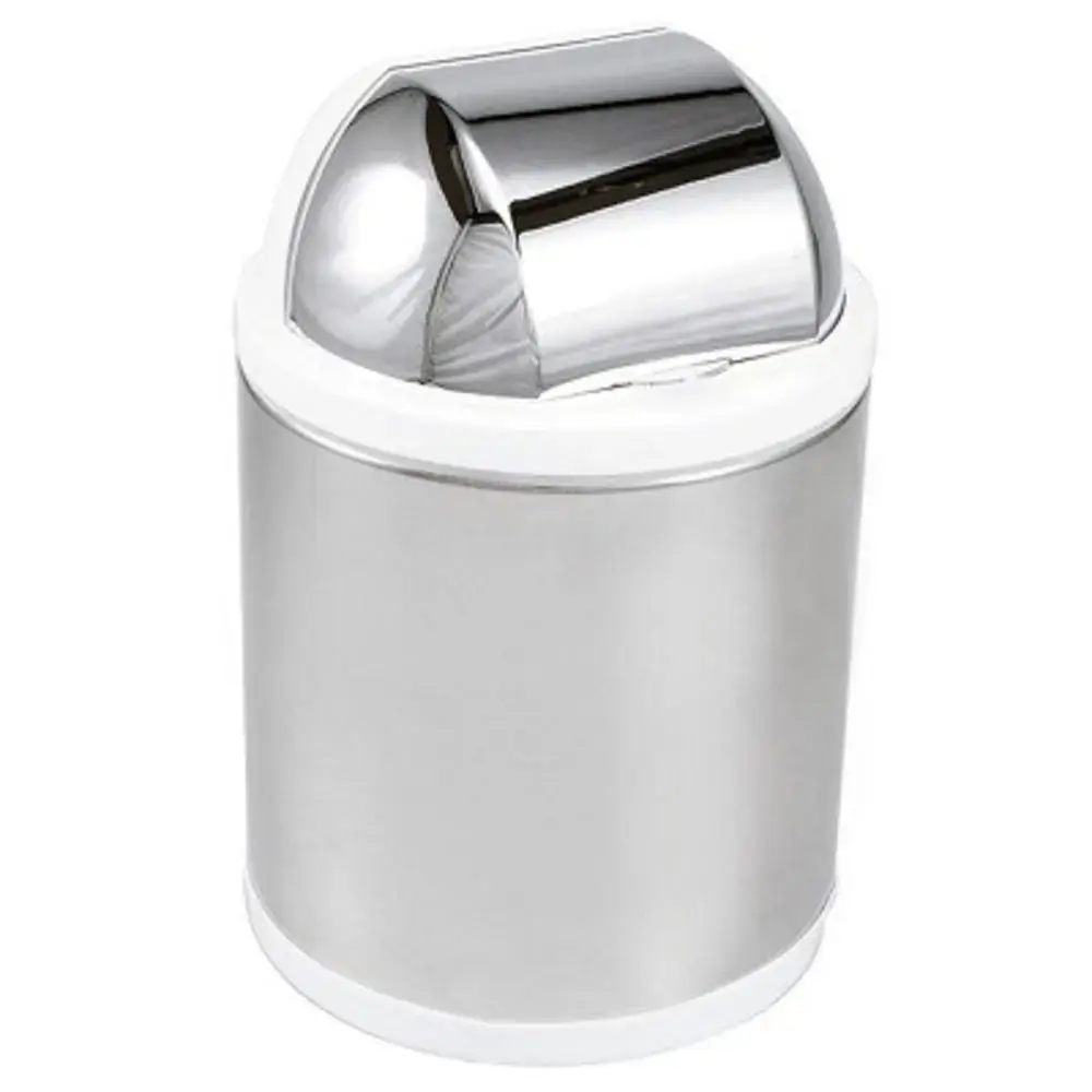 Lixeira Viel 2,5l Inox C/t Retr Polip Bca Rec Plas