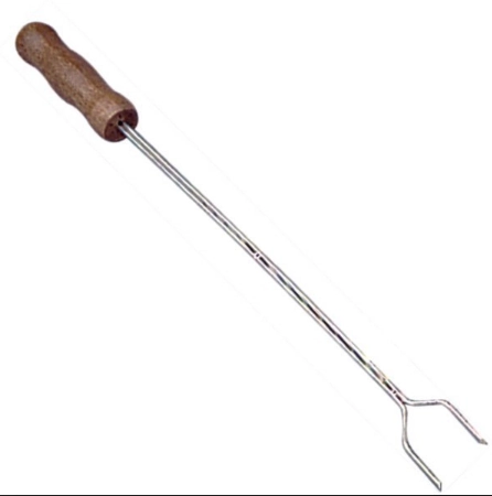 Garfo Churrasco Aco Estanhado C Mad 52cm