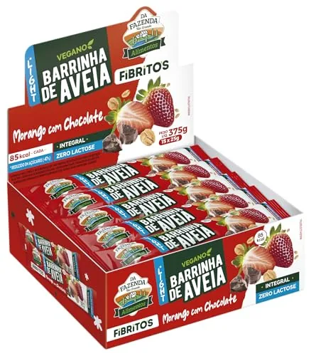 Biosoft Barrinha De Aveia Fibritos Morango C/chocolate Light 15x25g