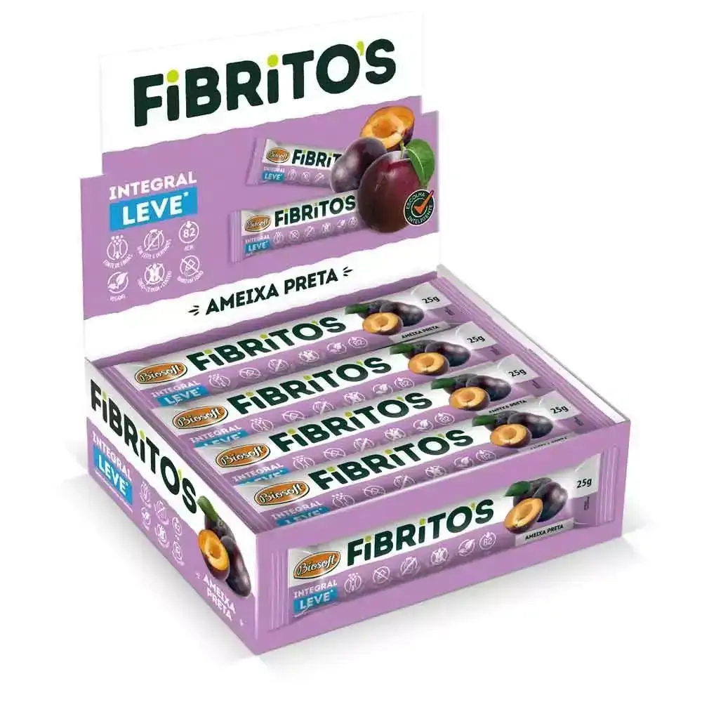 Fibritos com Ameixa Preta Biosoft (Cx c/ 15 un de 25g)