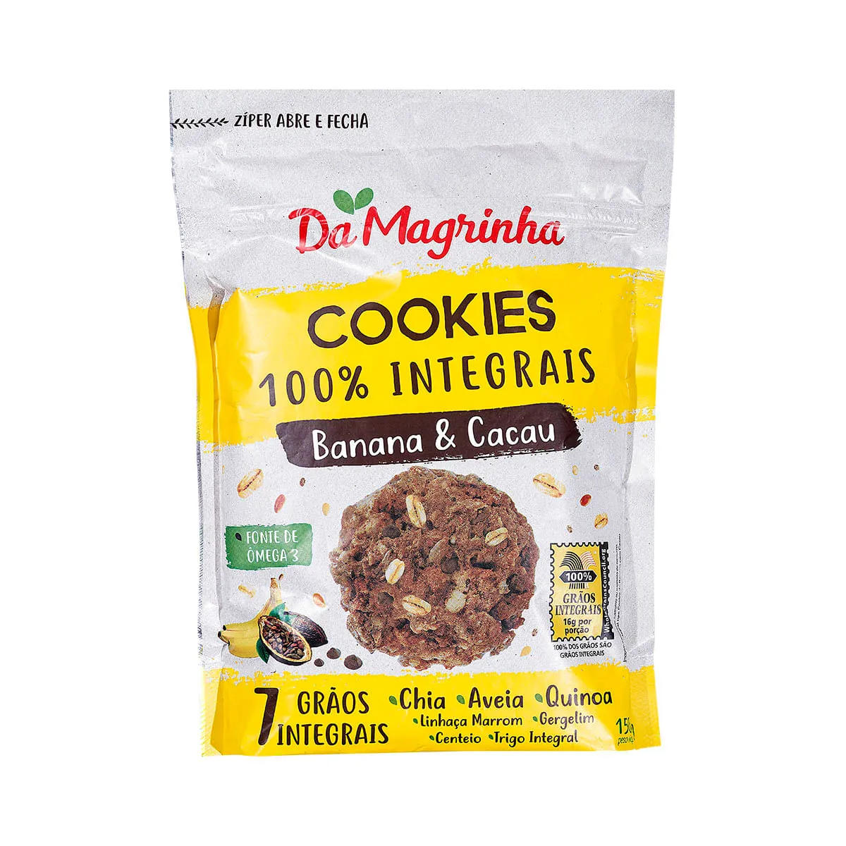 Cookies Integrais Banana e Cacau Da Magrinha 150g