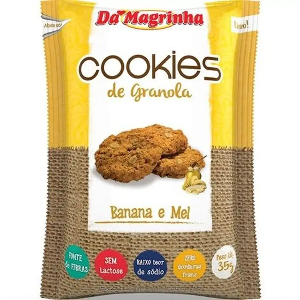 Mini Cookie Integral Granola Banana Mel 35g Damagrinha