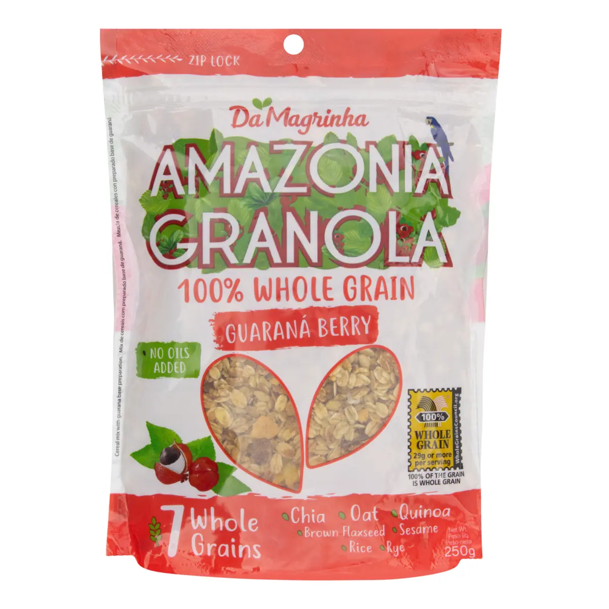 Granola Integral Guaraná Berry Da Magrinha Amazônia Pouch 250g