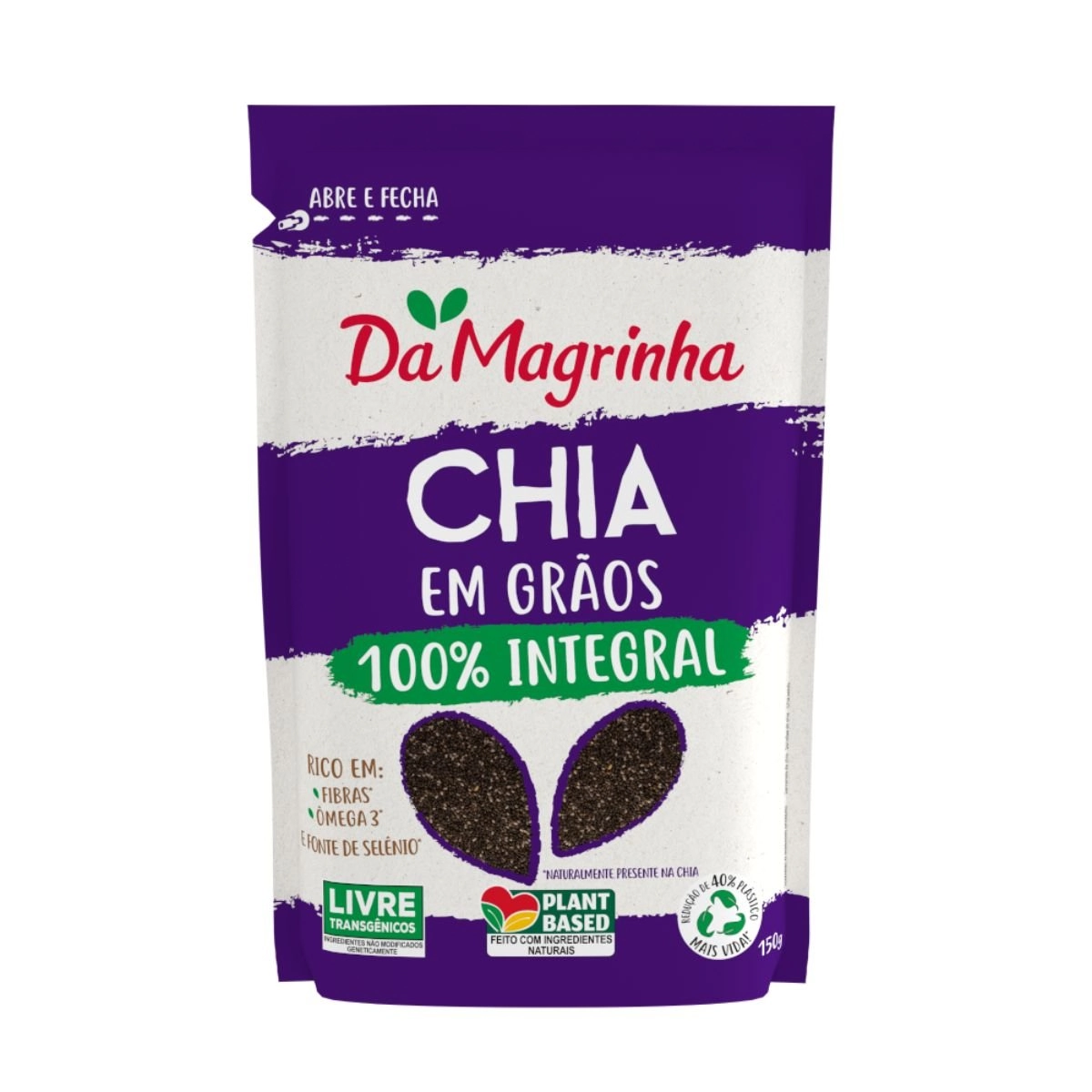Chia em Grãos Integral Da Magrinha Pouch 150g