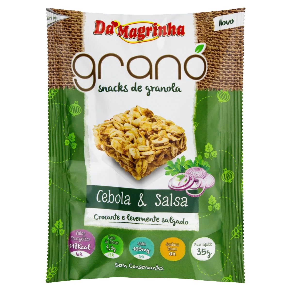 Snack De Granola Cebola E Salsa Da Magrinha Granó Pacote 35g