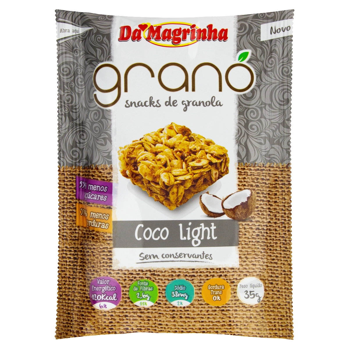 Snack De Granola Coco Light Da Magrinha Granó Pacote 35g