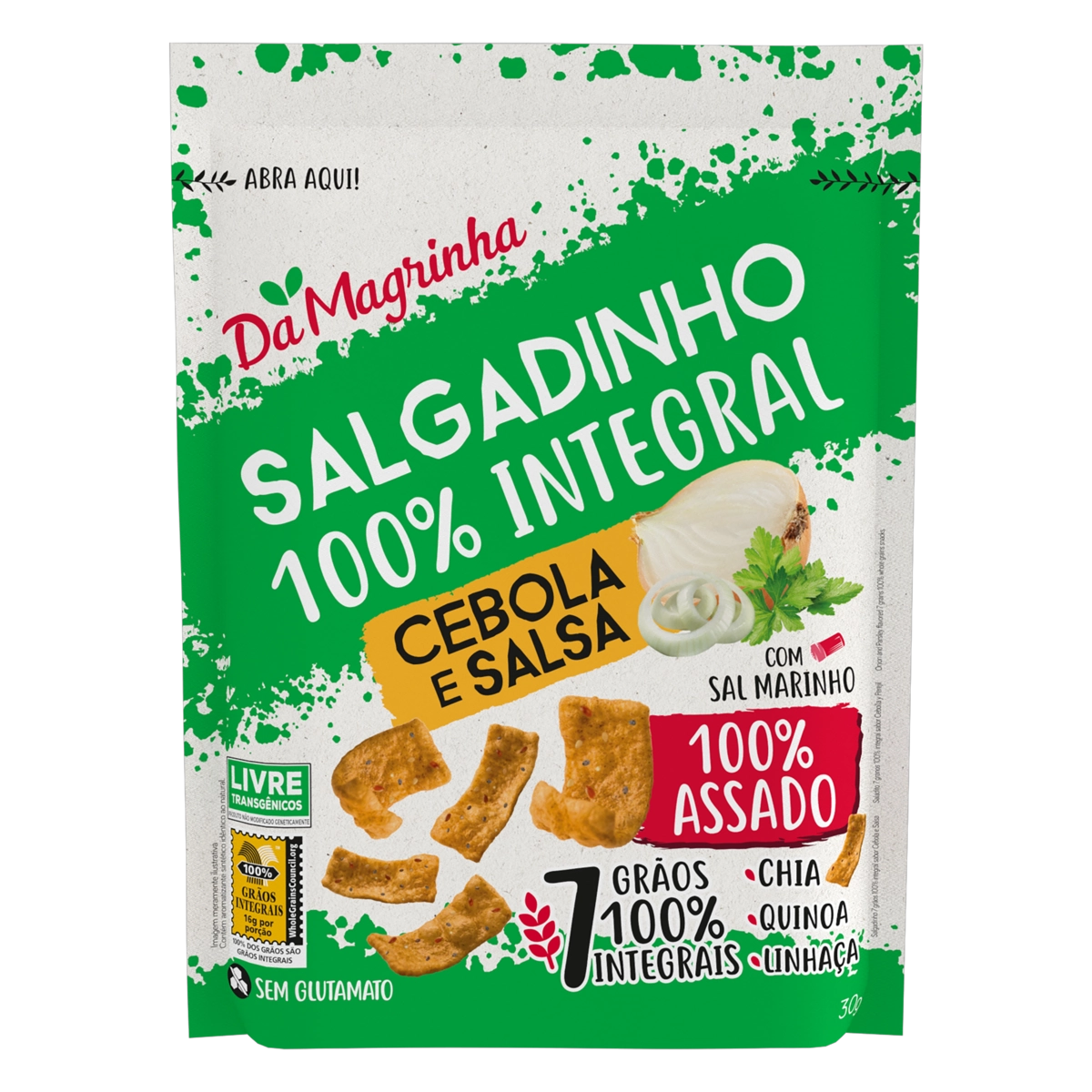 Salgadinho Integral Cebola E Salsa Da Magrinha 7 Grãos Pouch 30g