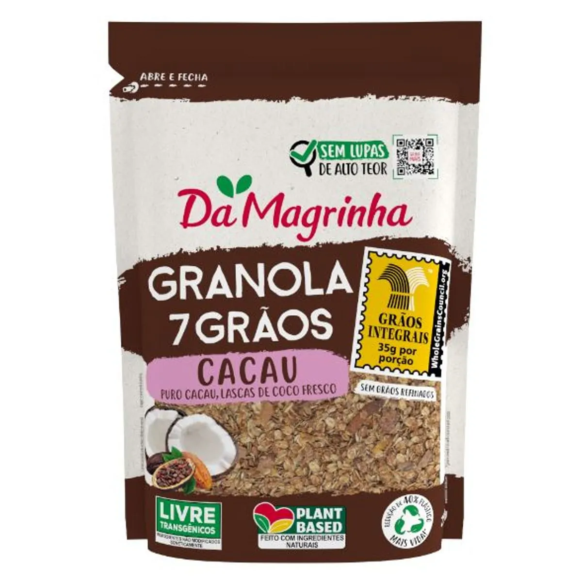 Granola 100% Integral Cacau Da Magrinha Pacote 250g