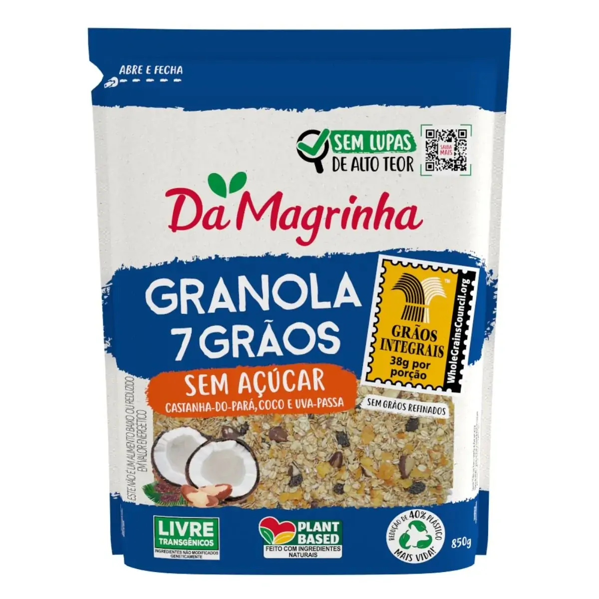 Granola Zero Adição de Açúcar Da Magrinha 850g