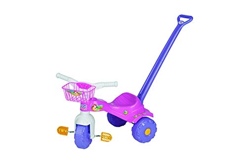 Triciclo Infantil Tico Tico Sereia Com Alça Magic Toys