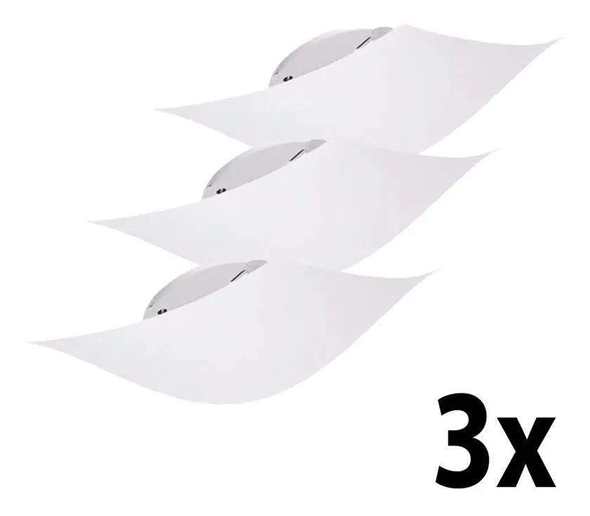 Kit 3 Plafon Quadrado Pvc 1xe27 30w 250v Taschibra