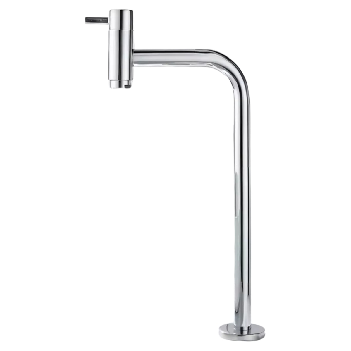 Torneira Banheiro Bica Alta Inox Cromada Slim Design Moderno Para Cuba De Apoio Creatore Metais