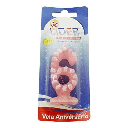 Vela Magica Aniversario Lider Rosa 6