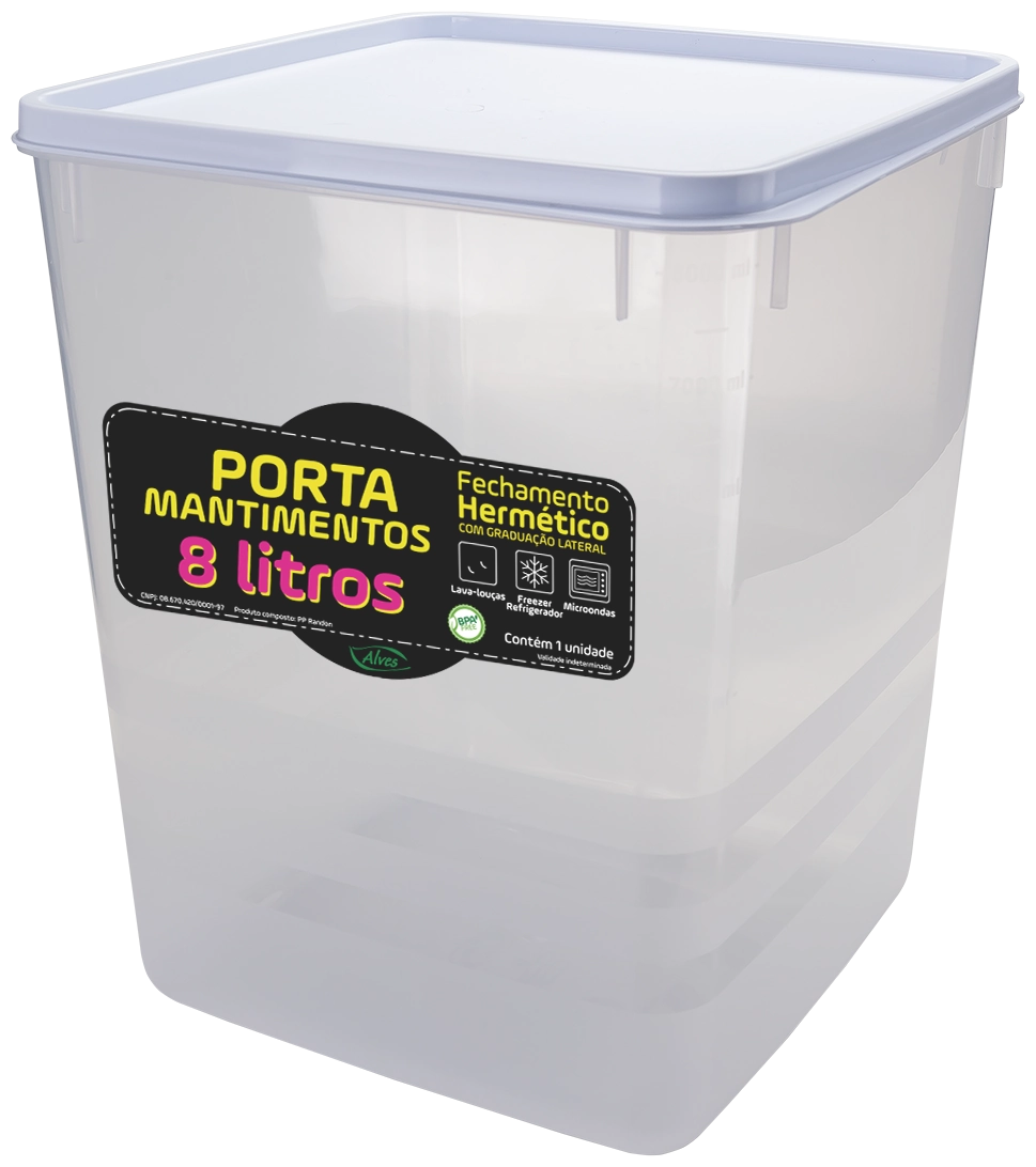Porta Mantimento Hermetico 8l Branco 7830 5 Alves