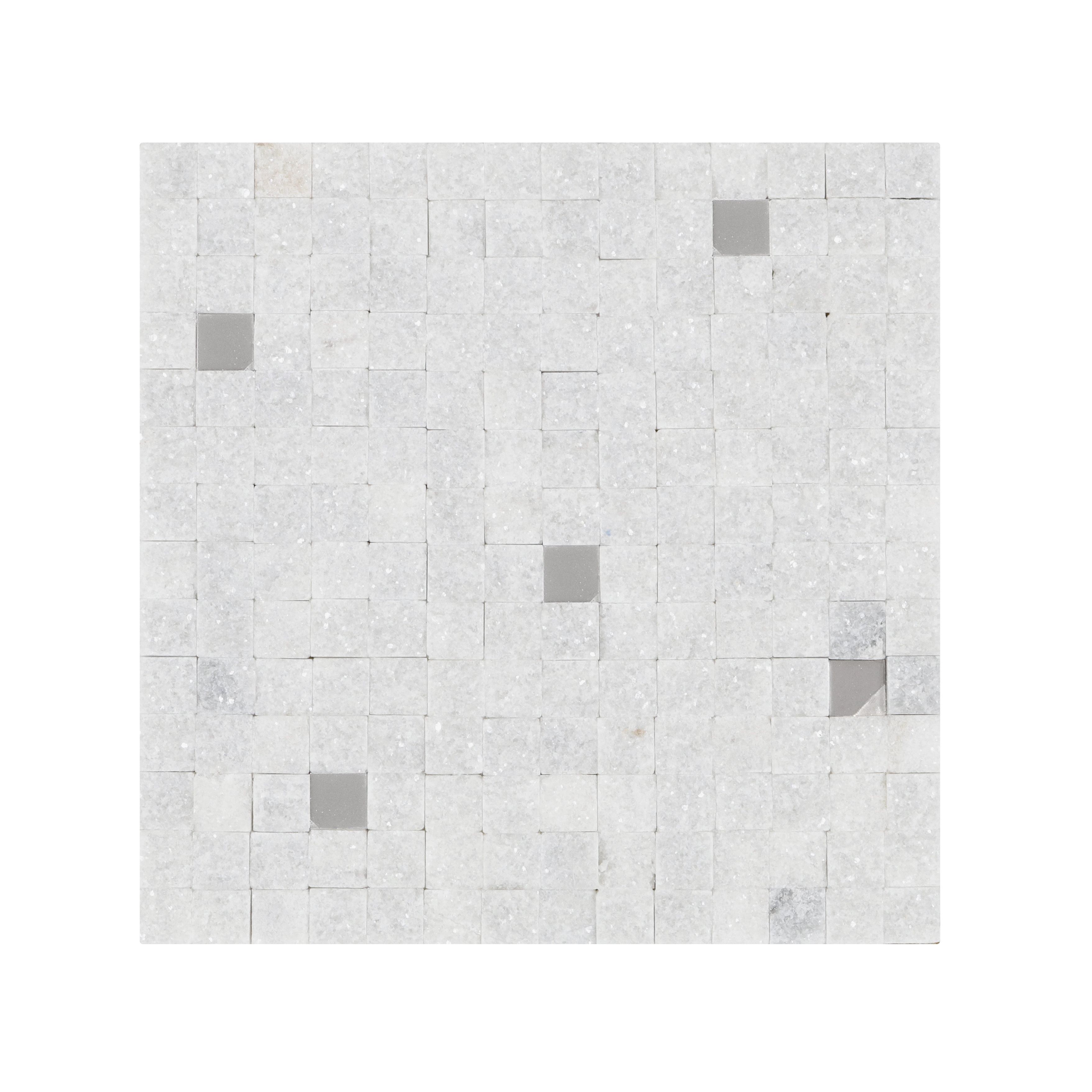 Mosaico Mármore Acetinado Bianca 28x28cm Trento Marmi