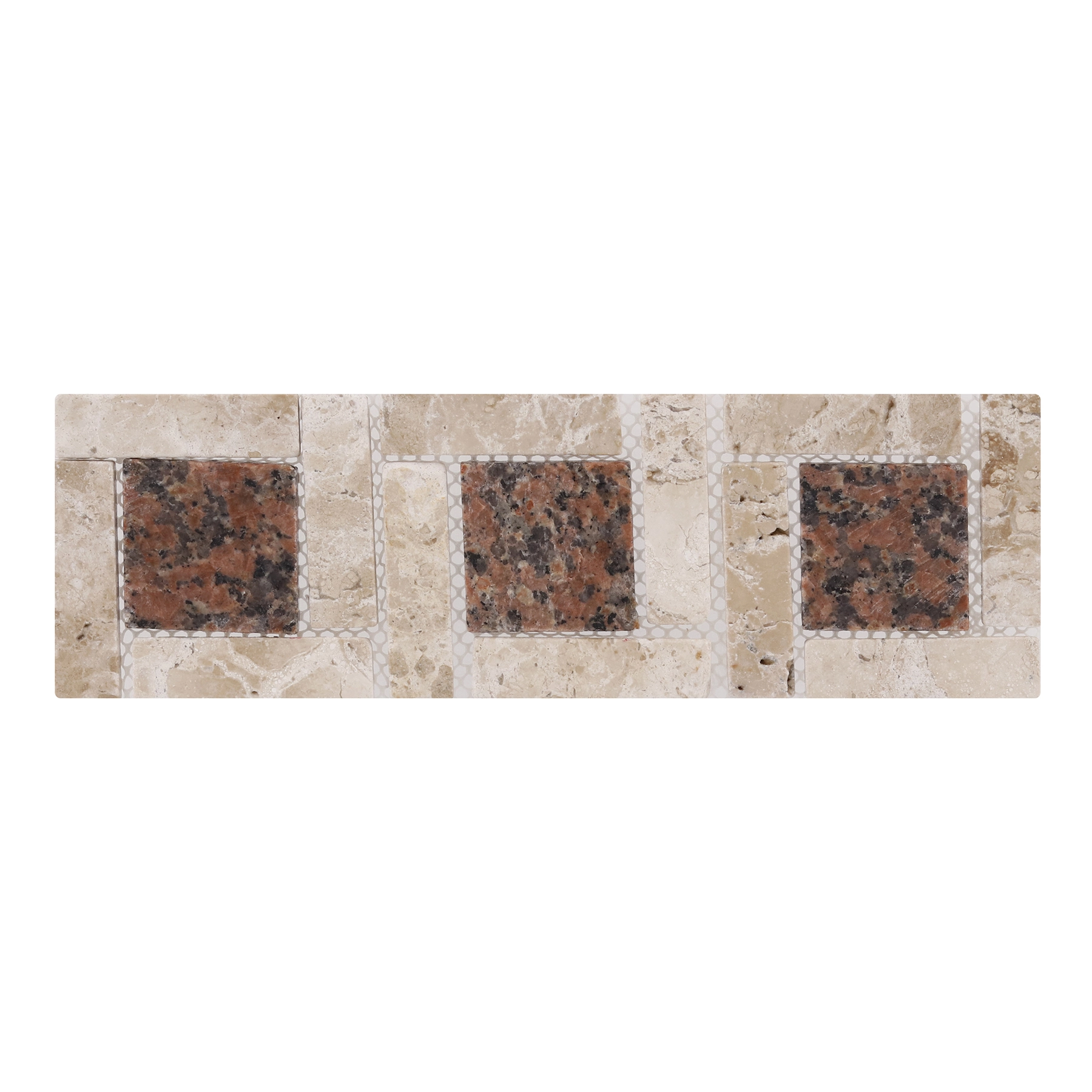 Faixa Piso Mármore Acetinado Caracol Rosso Verona 9,5x29,5 Forti Marmi